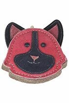 Hračka pes animALL Psí hlava kůže, barevná 11x11,5cm