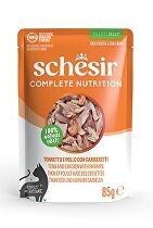 Schesir Cat kaps.Compl.Nutrit.Tuňák+kuře+krev.želé85g