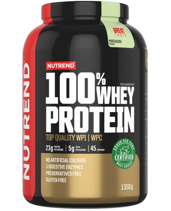 Nutrend 100% whey protein 1350 g - pistácie