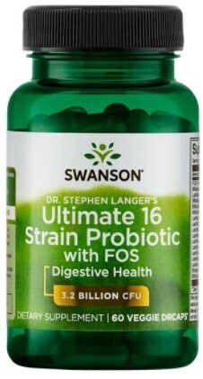 Swanson dr. stephen langer's ultimate 16 strain probiotic with fos 60