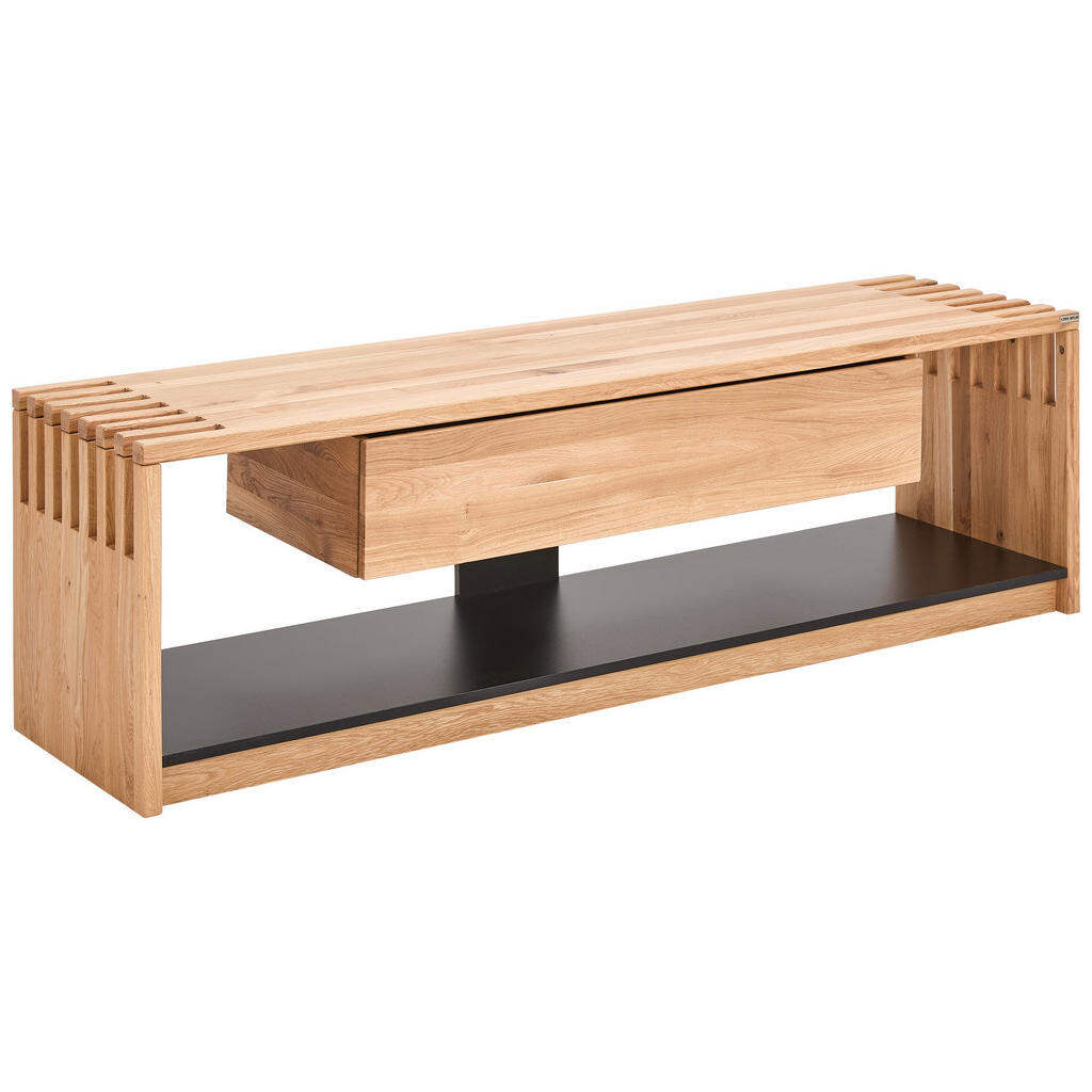 Linea Natura NÍZKA KOMODA, dub, čierna, farba duba, 171/50/45 cm