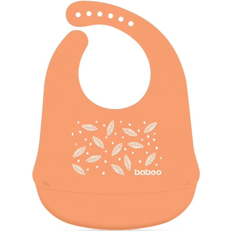 Baboo Silicone Bib podbradníček Peachy Keen, 4m+ 1 ks