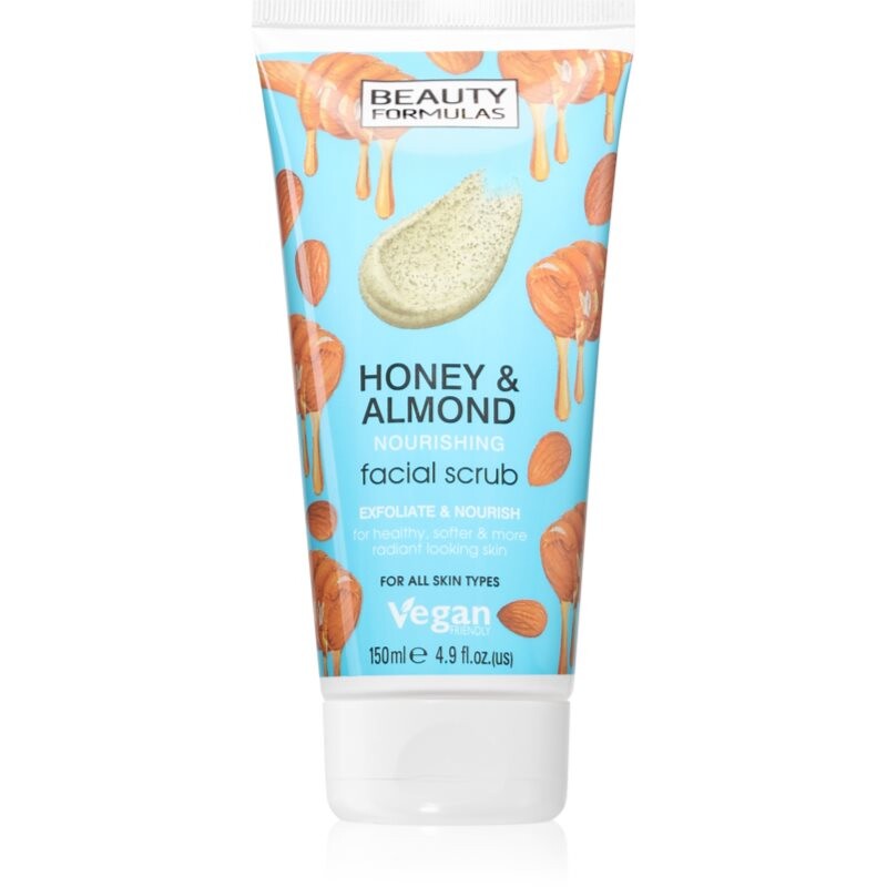 Beauty Formulas Honey & Almond pleťový peeling 150 ml