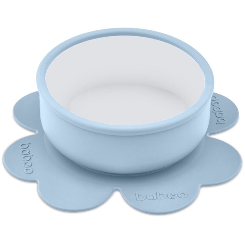 Baboo Silicone Bowl silikónová miska s prísavkou Blue Haze, 6m+ 1 ks