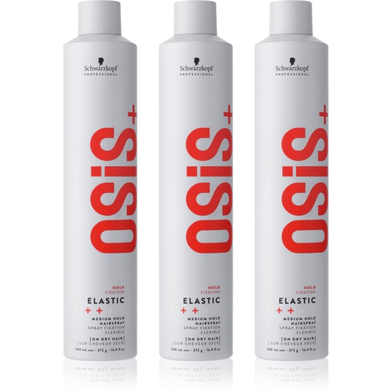 Schwarzkopf Professional Osis+ Elastic sprej na vlasy so strednou fixáciou výhodné balenie