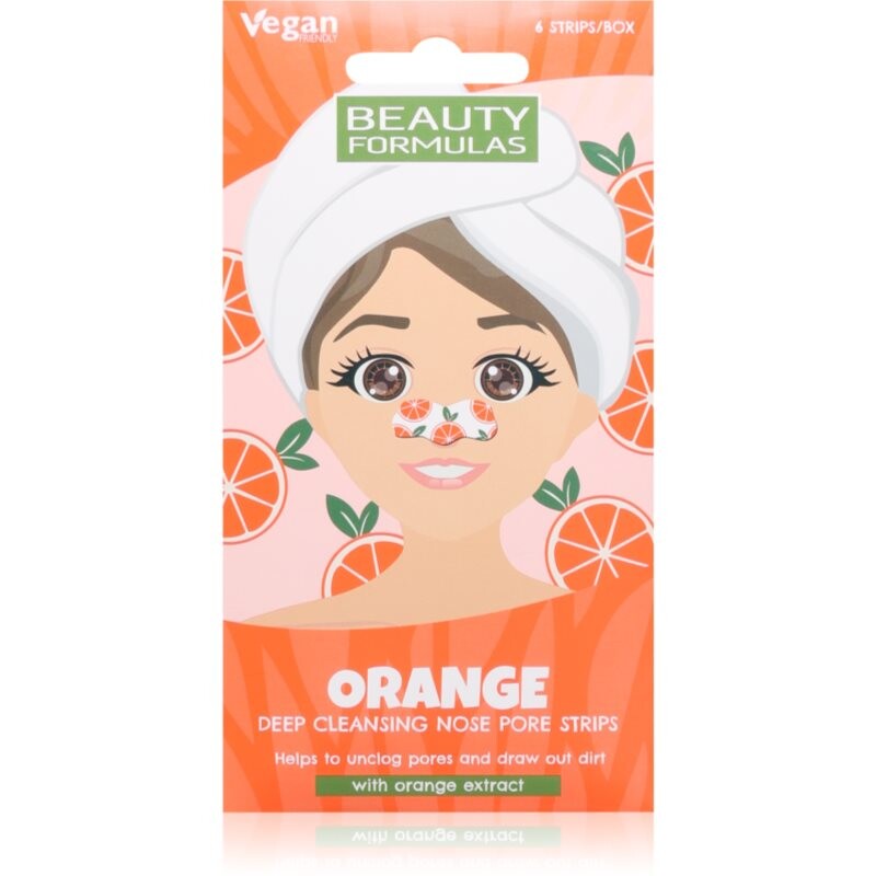 Beauty Formulas Orange starostlivosť na rozšírené póry a čierne bodky 6 ks