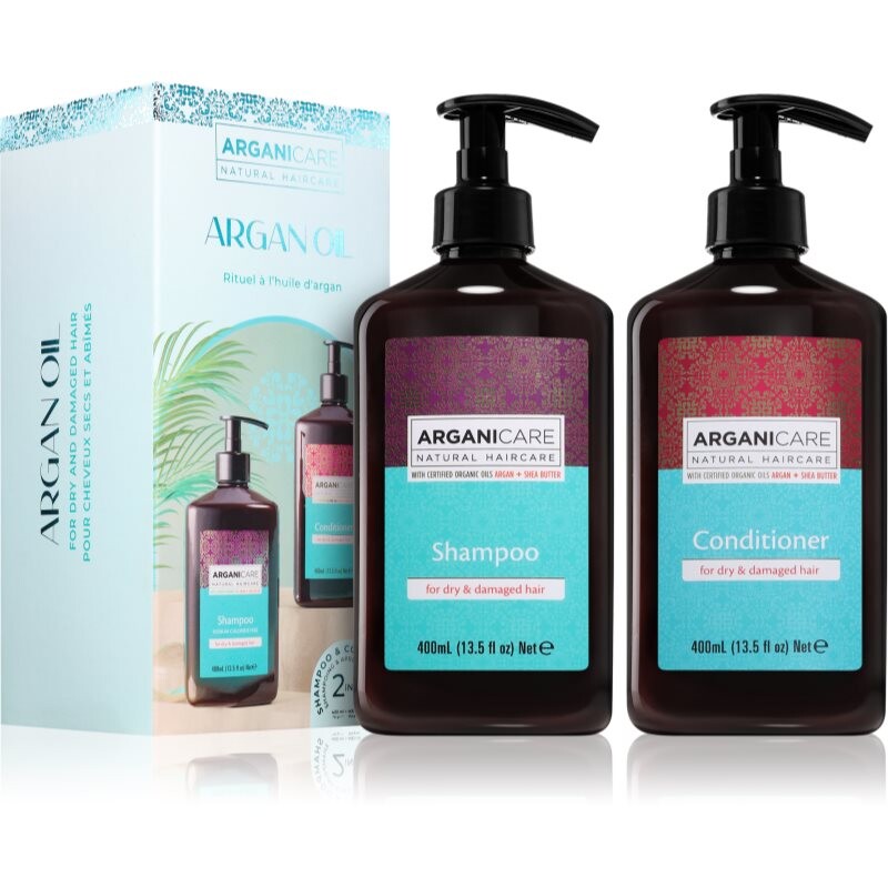 Arganicare Argan Oil Set darčeková sada pre suché a poškodené vlasy 1 ks