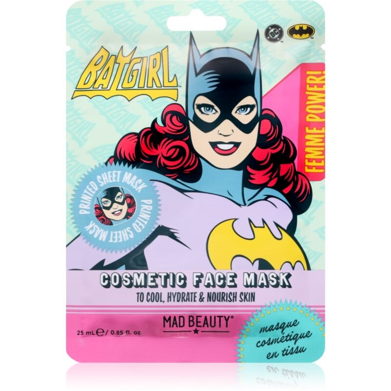 Mad Beauty DC Femme Power Batgirl hydratačná plátienková maska 25 ml