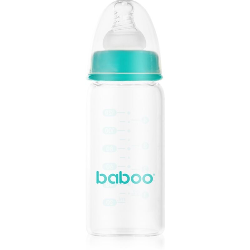 Baboo Anti-Colic Glass Bottle antikoliková sklenená fľaša 0m+ 120 ml