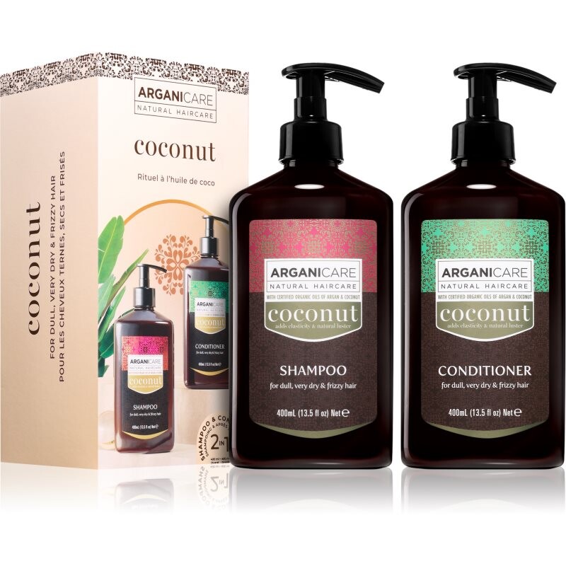 Arganicare Coconut Set darčeková sada pre výživu a hydratáciu vlasů 1 ks