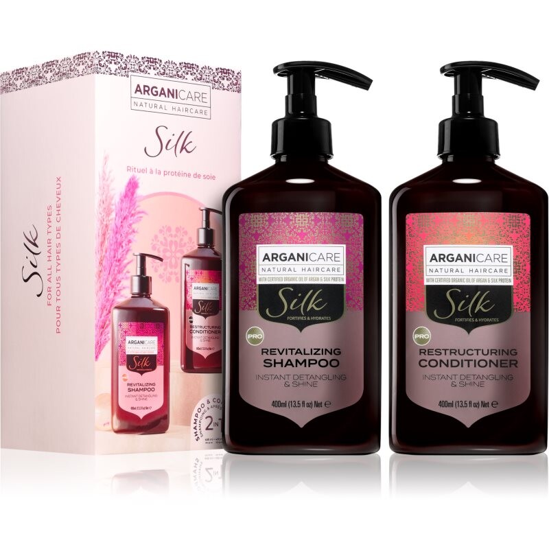 Arganicare Silk Protein Set darčeková sada s hodvábnymi proteínmi 1 ks