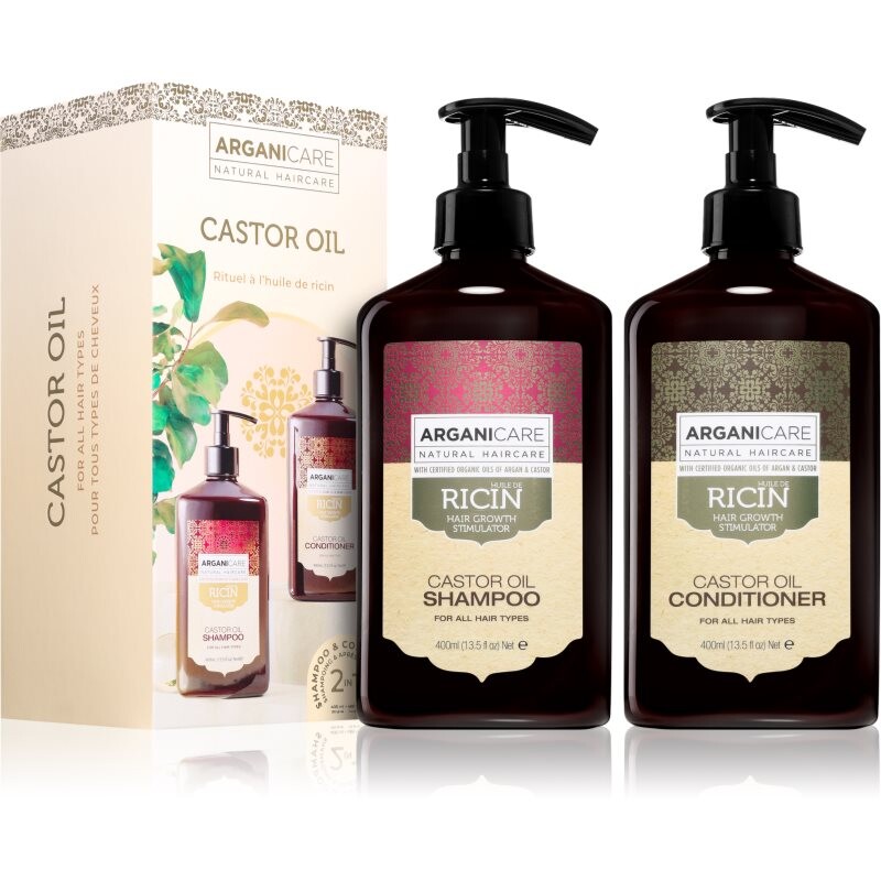 Arganicare Castor Oil Set darčeková sada stimulujúci rast vlasov 1 ks