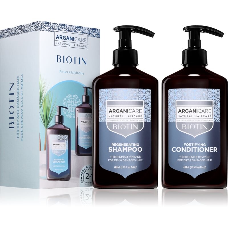 Arganicare Biotin Regenerating Set sada pre posilnenie vlasov 1 ks