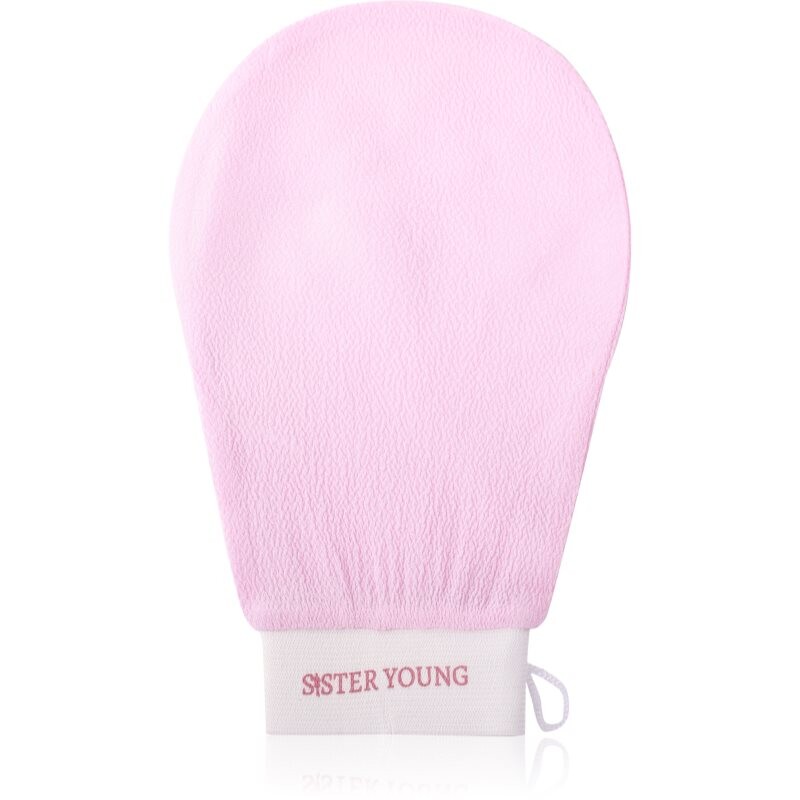 Sister Young NOVA Exfoliating Glove peelingová rukavica na telo Pink 1 cps