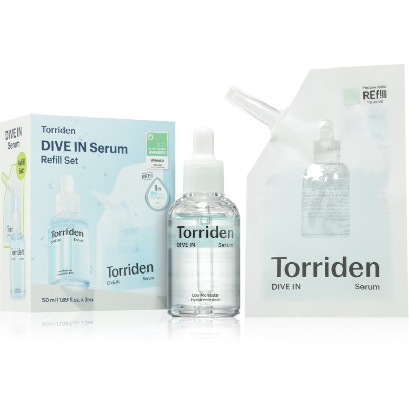 Torriden Dive In Serum Refill Set intenzívne hydratačné sérum pre rozjasnenie pleti + náhradná náplň 2x50 ml