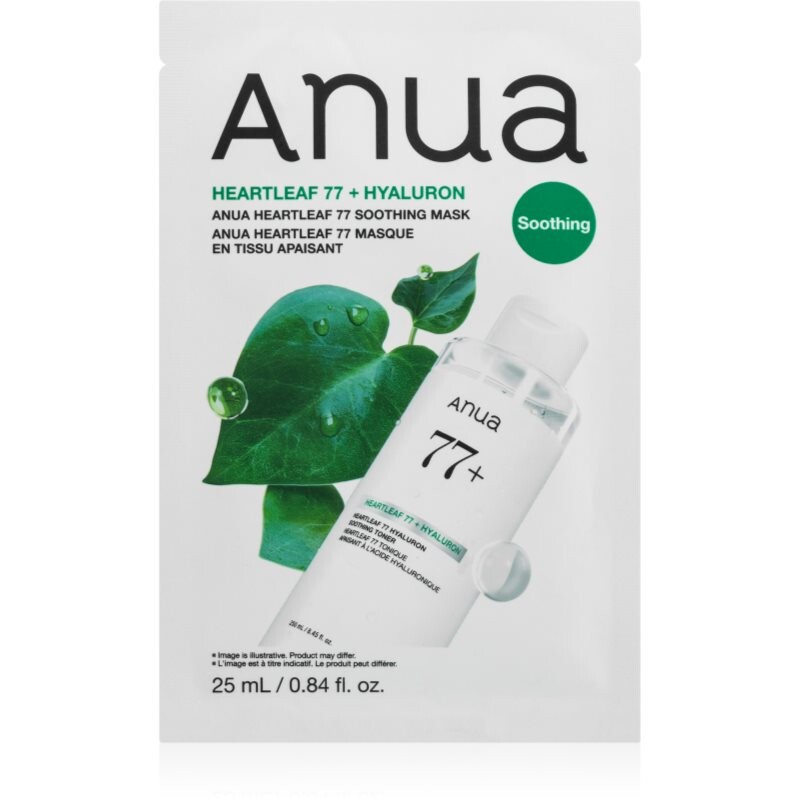 Anua Heartleaf 77 Soothing Mask upokojujúca plátienková maska s hydratačným účinkom 25 ml