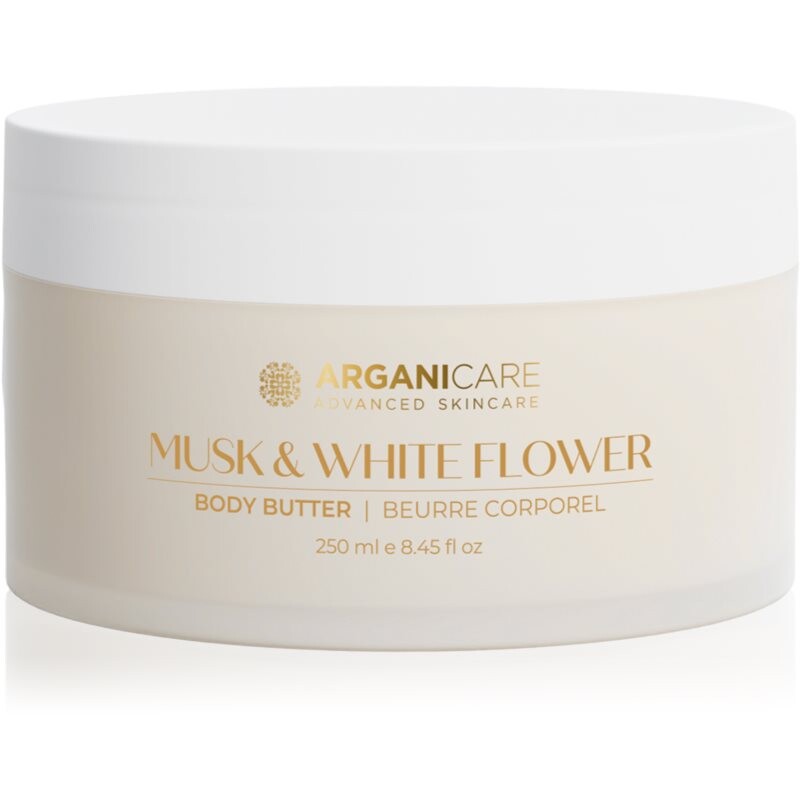 Arganicare Body Butter Musk & White Flower telové maslo s arganovým olejom 250 ml