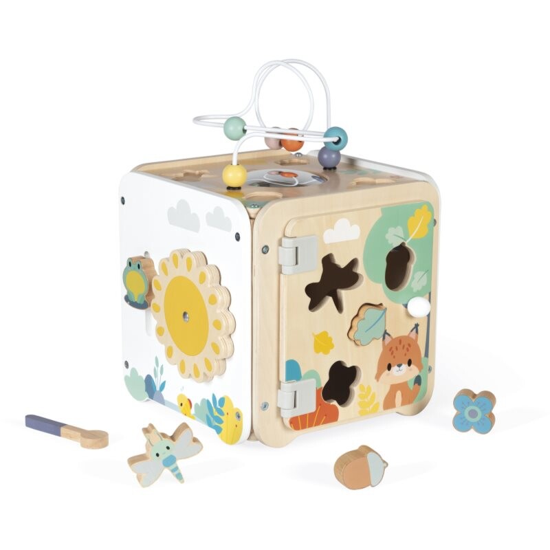 Janod Pure Activity Cube aktivity hračka 18m+ 1 ks