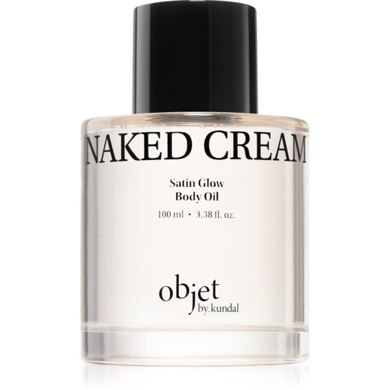 KUNDAL Objet Satin Glow Body Oil ošetrujúci telový olej pre intenzívnu hydratáciu s vôňou Naked Cream 100 ml