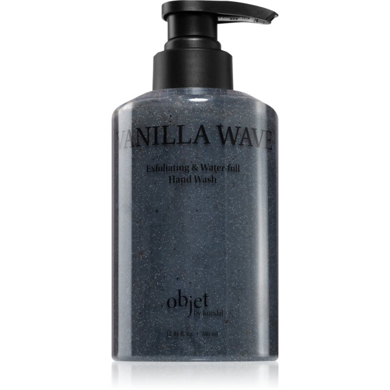 KUNDAL Objet Exfoliating & Waterfull Hand Wash Ošetrujúce tekuté mydlo na ruky s exfoliačným účinkom s vôňou Vanilla Wave 380 ml