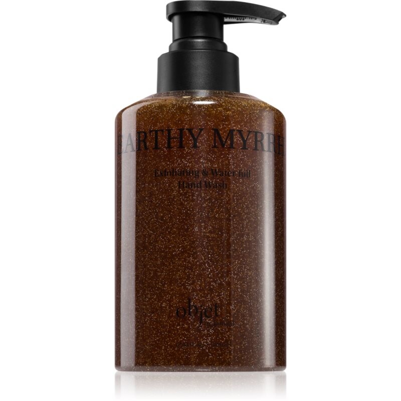 KUNDAL Objet Exfoliating & Waterfull Hand Wash Ošetrujúce tekuté mydlo na ruky s exfoliačným účinkom s vôňou Earthy Myrrh 380 ml