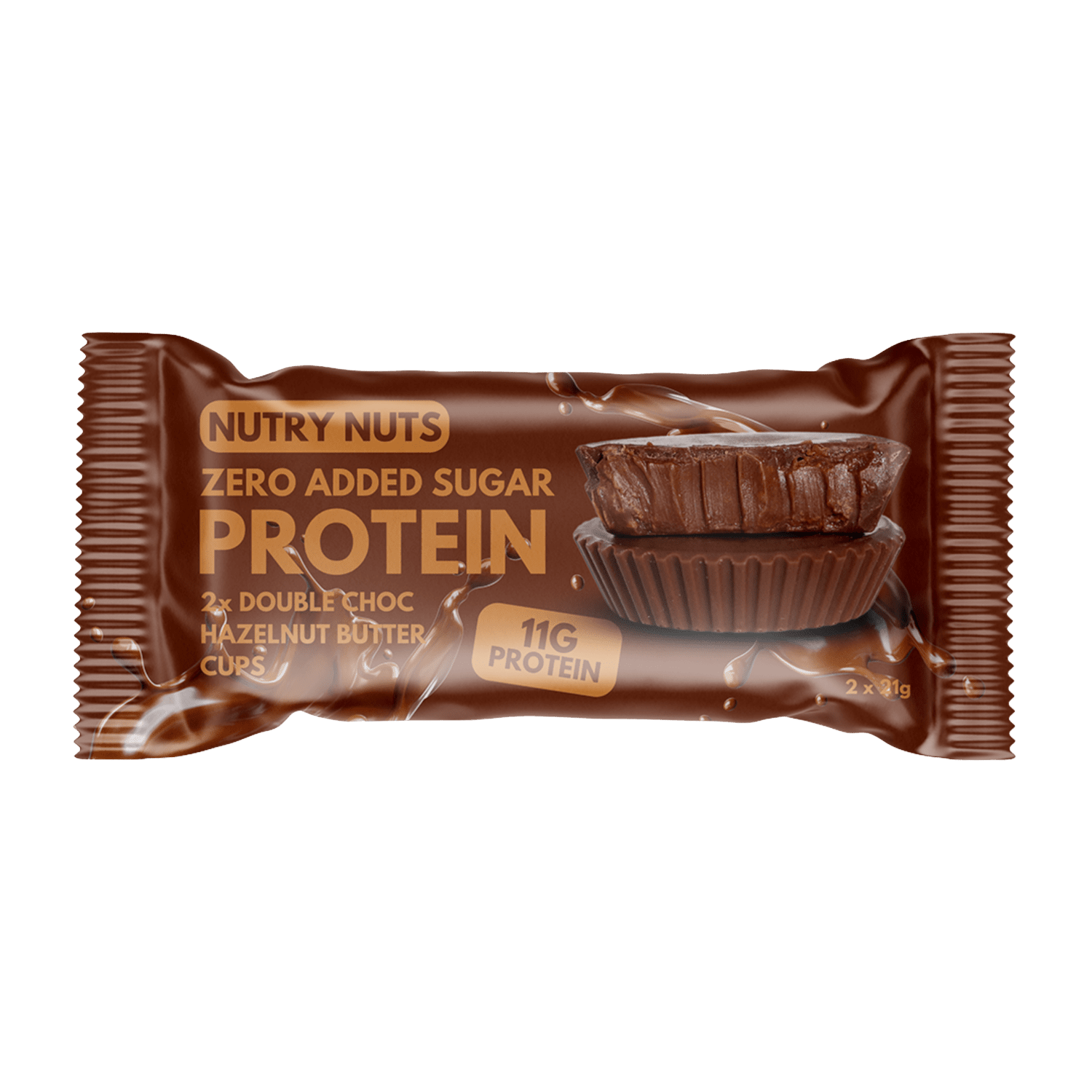 NUTRY NUTS Proteínové košíčky Double čoko s lieskovo-orieškovým krémom 2 x 21 g