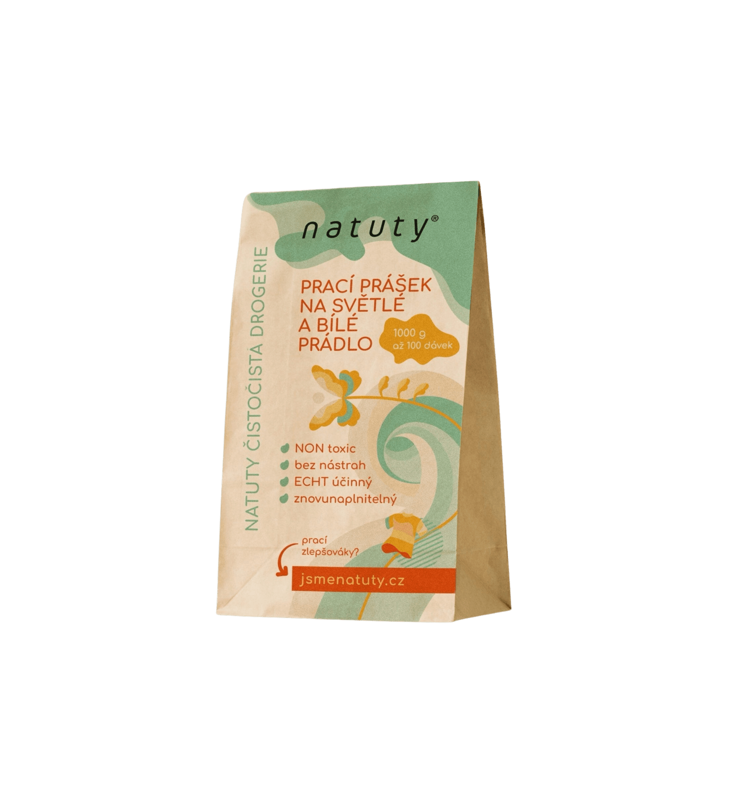 NATUTY Prací prášok na bielu a svetlú bielizeň 1 kg