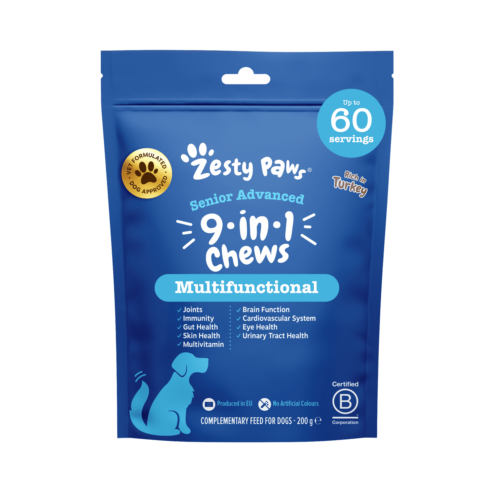 ZESTY PAWS Senior Advanced 9-in-1 Chews 60 tabliet