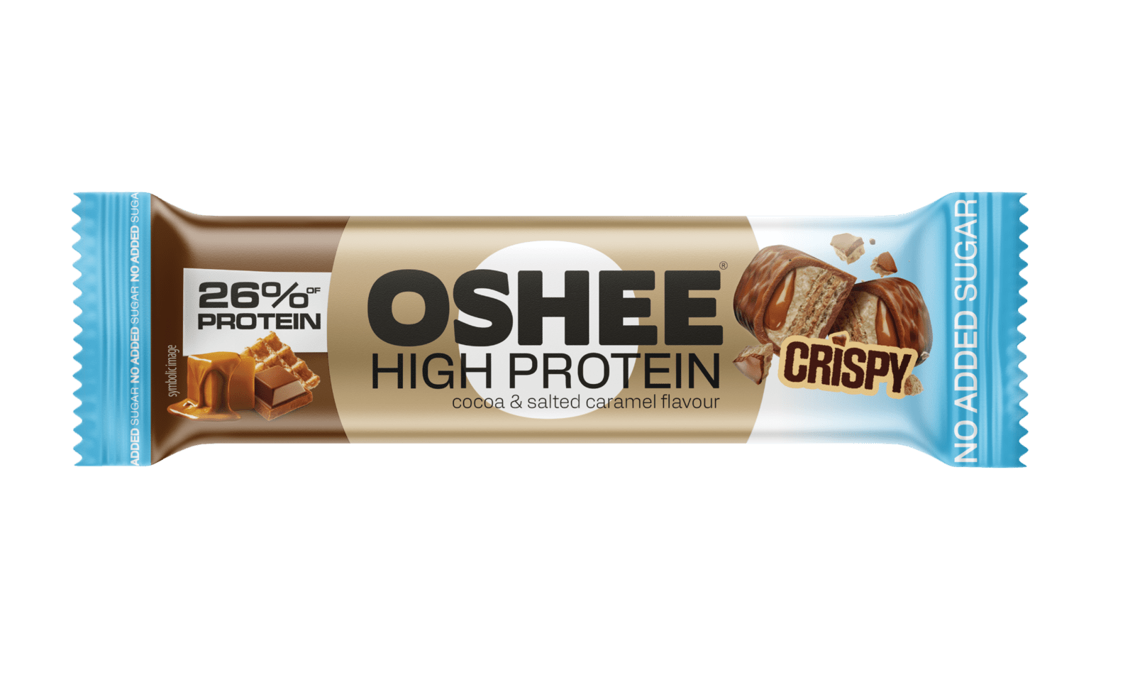 OSHEE Chrumkavá proteínová oblátka Slaný karamel 39 g