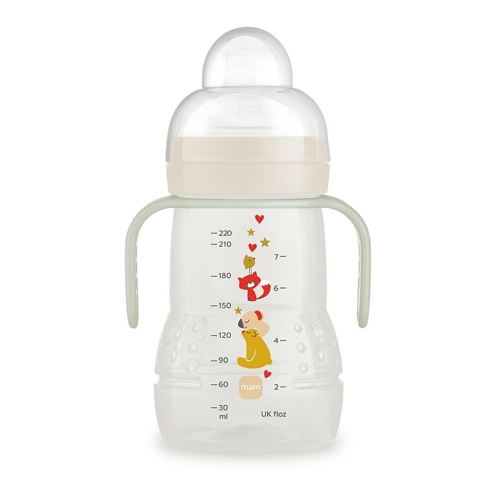MAM Trainer+ night hrnček 4+m biely 220 ml