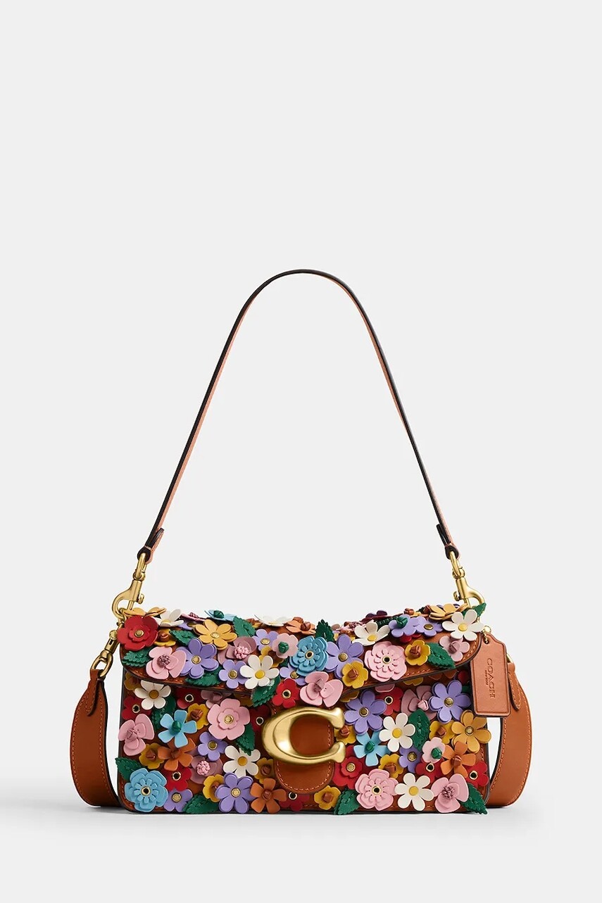 Coach kabelka dámska kožená Floral Applique Tabby 26
