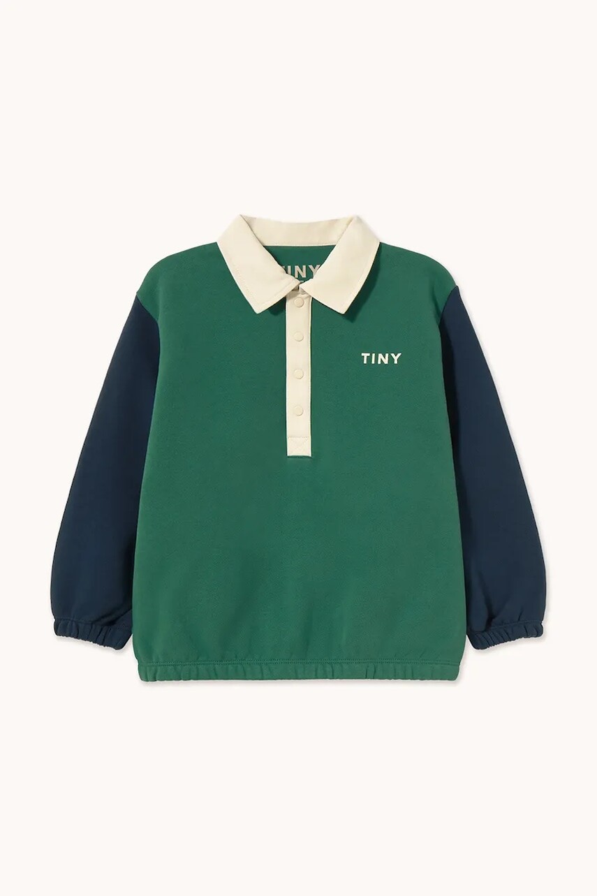 Tinycottons tričko s dlhým rukávom detské bavlnené COLOR BLOCK POLO SLEEVE TEE