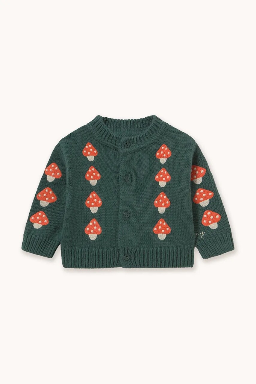 Tinycottons kardigán detský bavlnený MINI MUSHROOMS BABY CARDIGAN