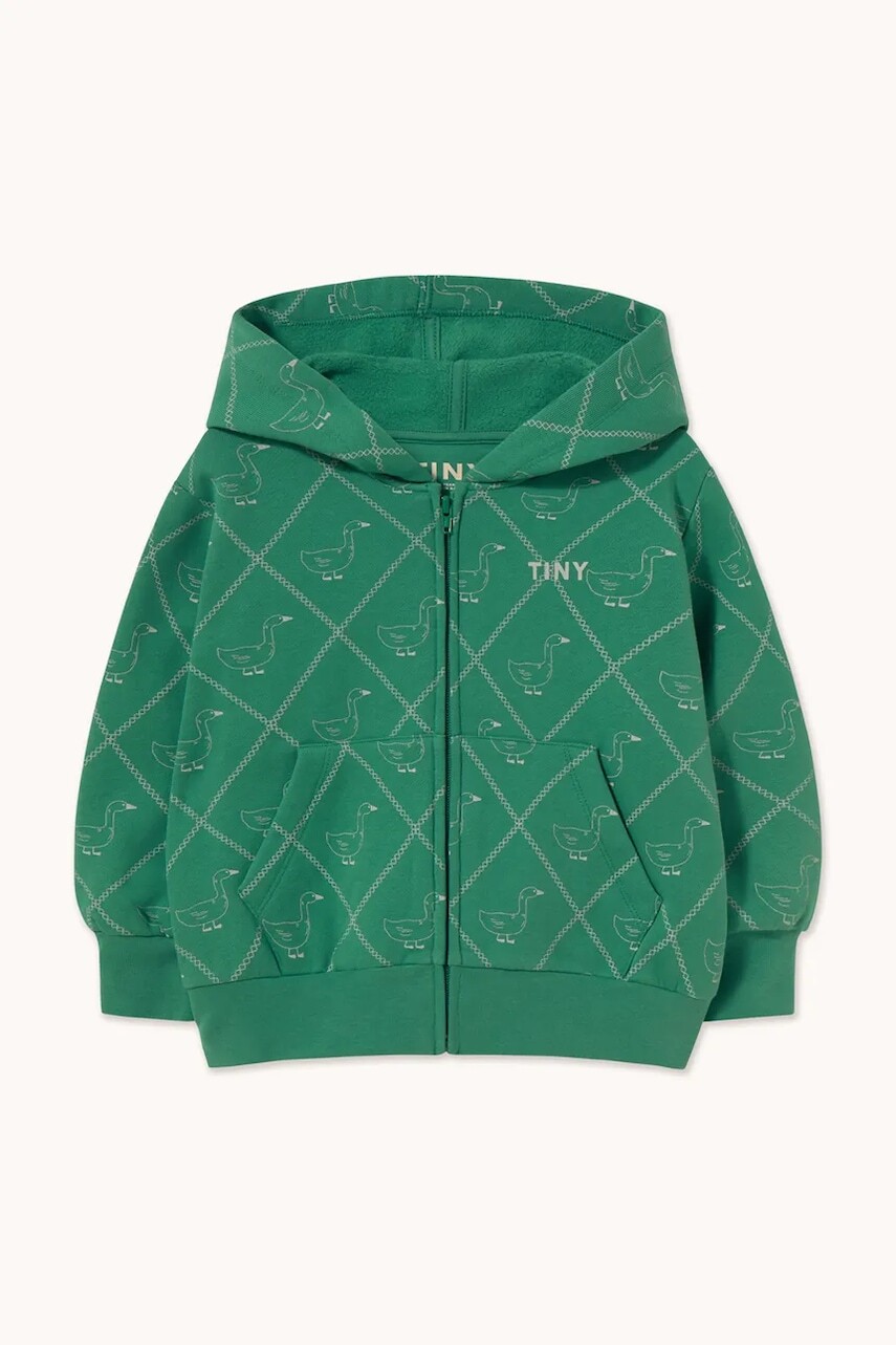 Tinycottons mikina na zips s kapucňou detská bavlnená GEESE HOODIE