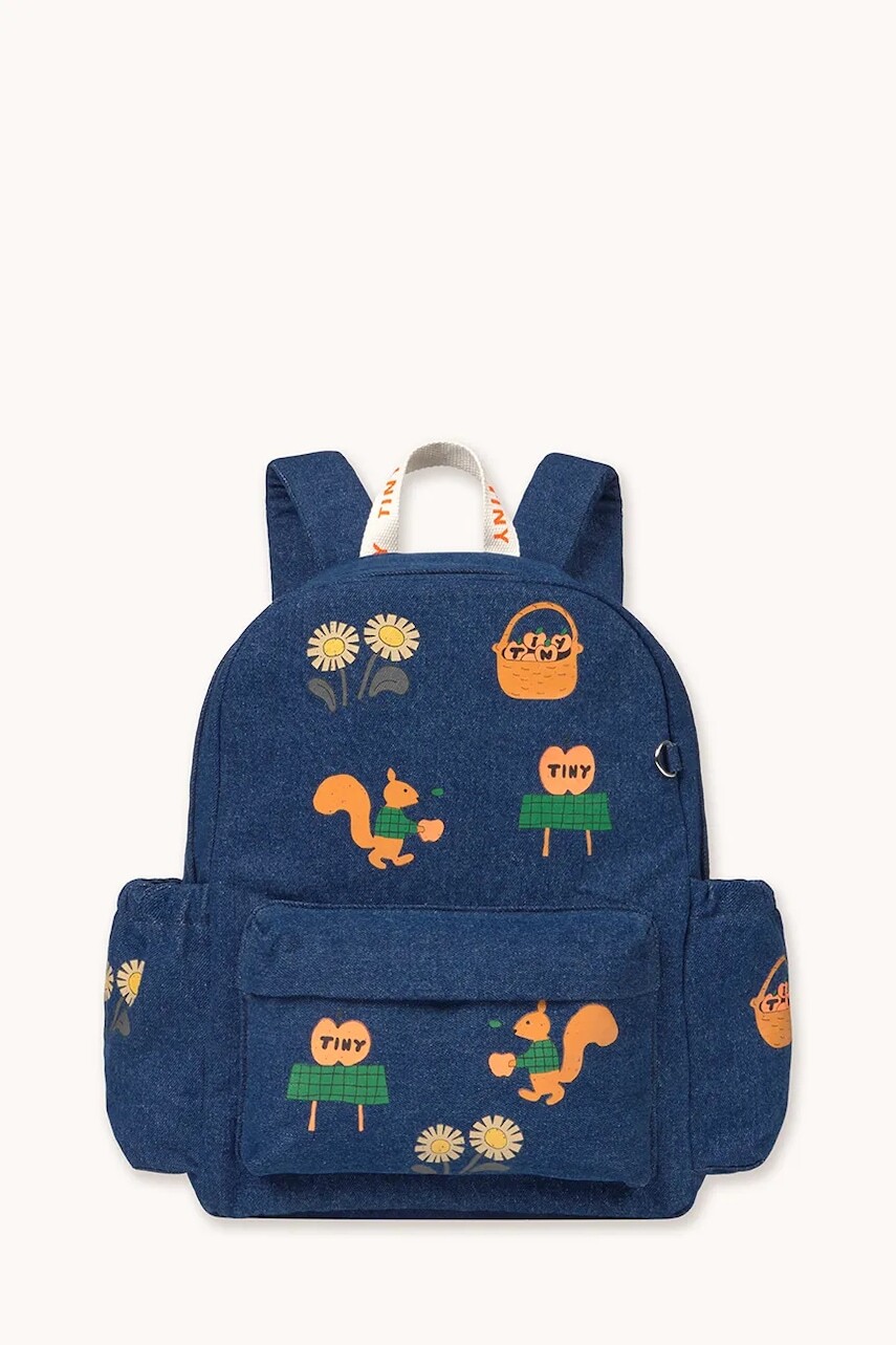 Tinycottons detský rifľový ruksak TINY APPLES DENIM BACKPACK
