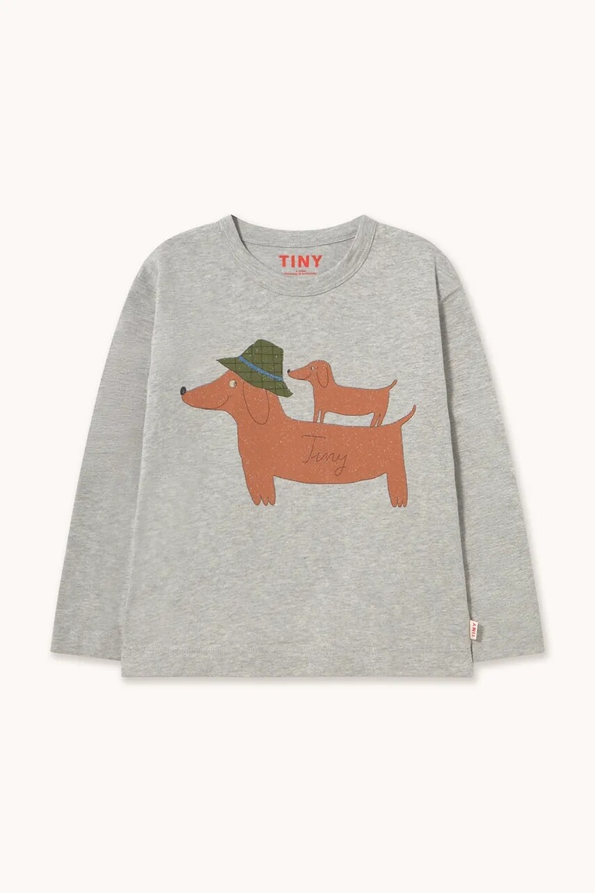 Tinycottons tričko s dlhým rukávom detské bavlnené TWO DOGS GRAPHIC SLEEVE TEE