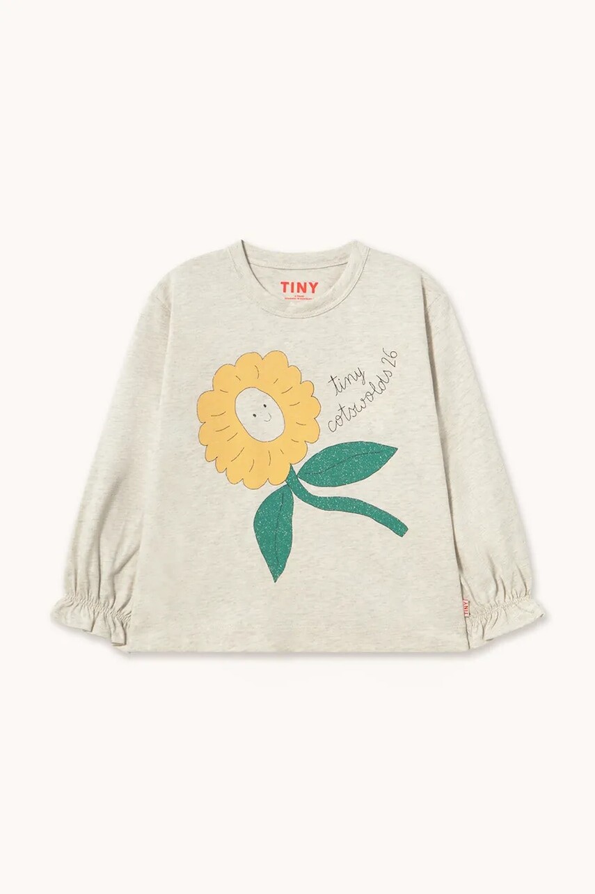 Tinycottons tričko s dlhým rukávom detské bavlnené TINY DAISY GRAPHIC SLEEVE TEE