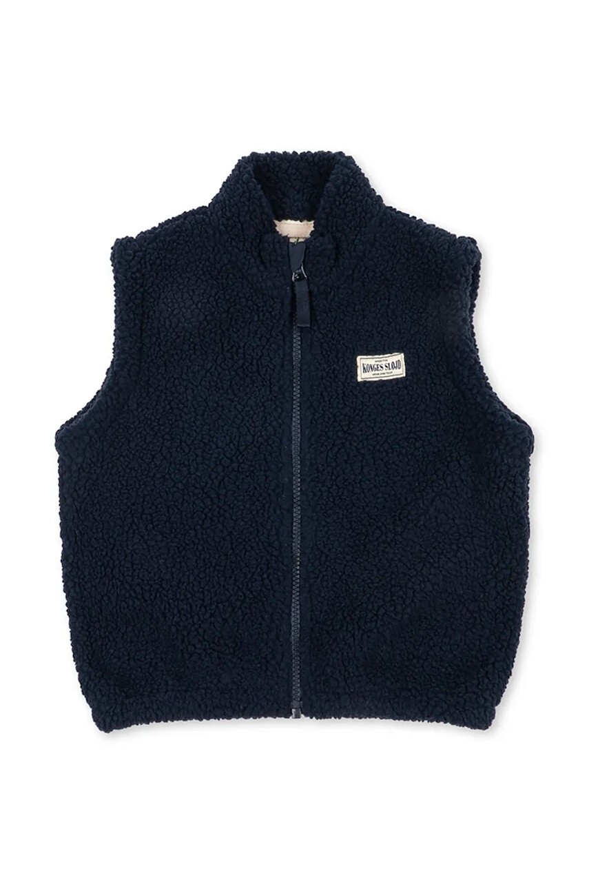 Konges Sløjd vesta detská flísová JODY SOLID TEDDY VEST GRS