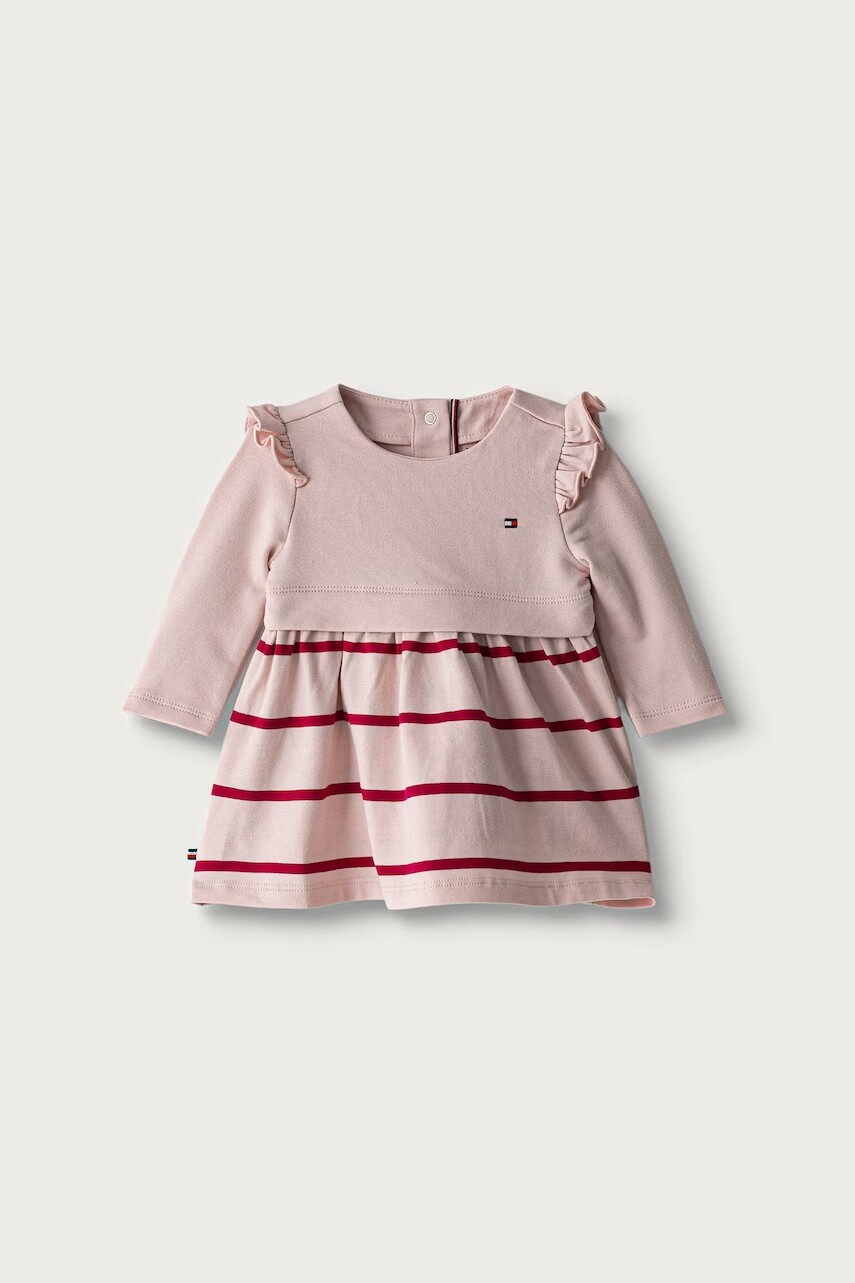 Tommy Hilfiger šaty s rozšíreným strihom bavlnené s elastanom