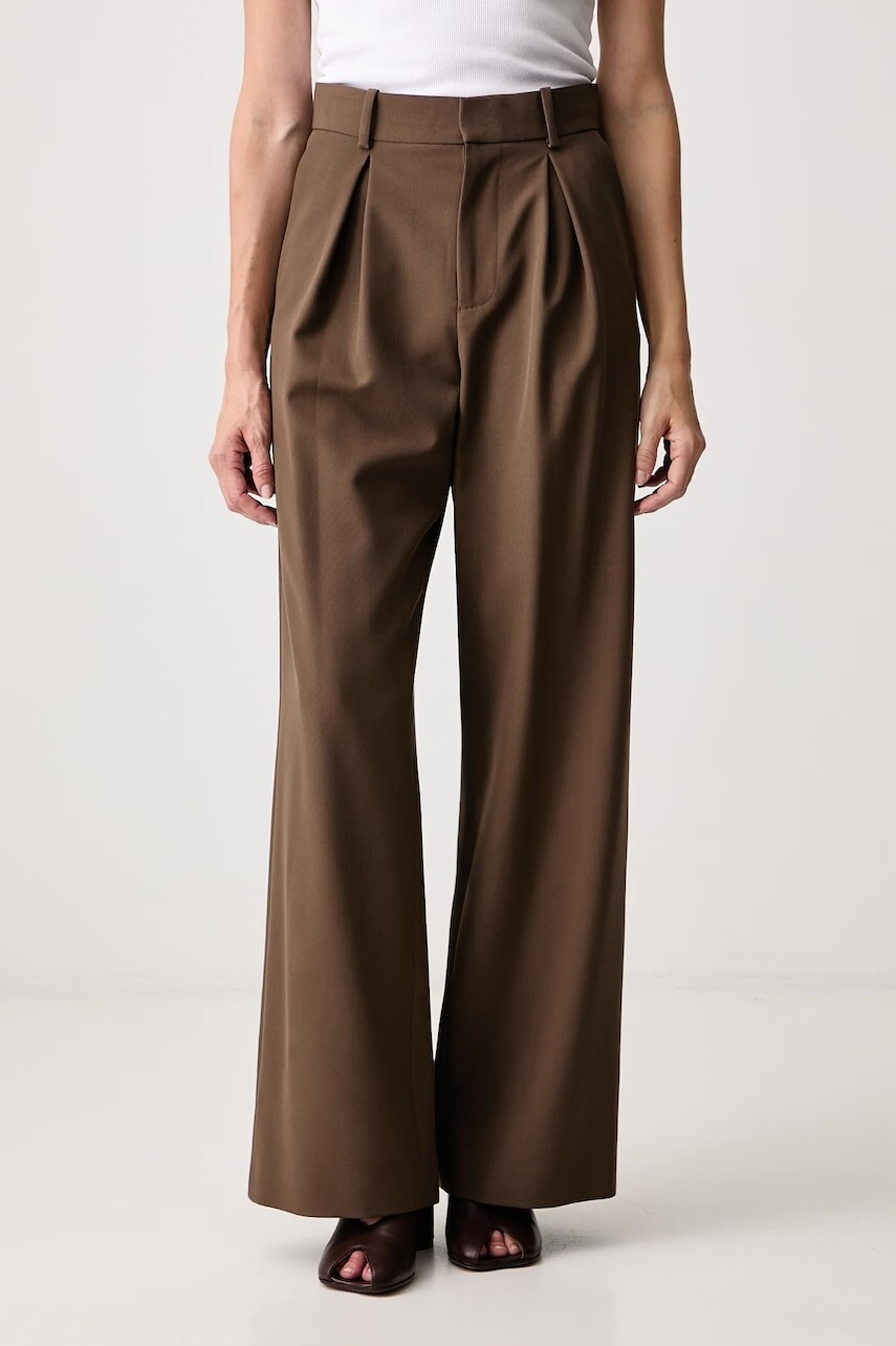 MM6 Maison Margiela nohavice straight dámske s prímesou vlny