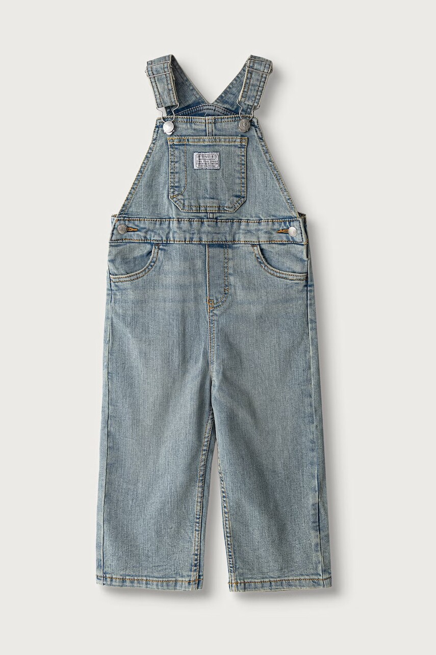 Levi's nohavice na traky detské rifľové BAGGY OVERALL