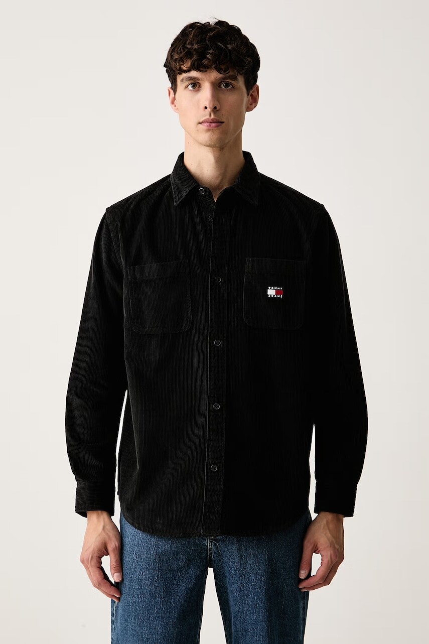 Tommy Jeans košeľa pánska menčestrová
