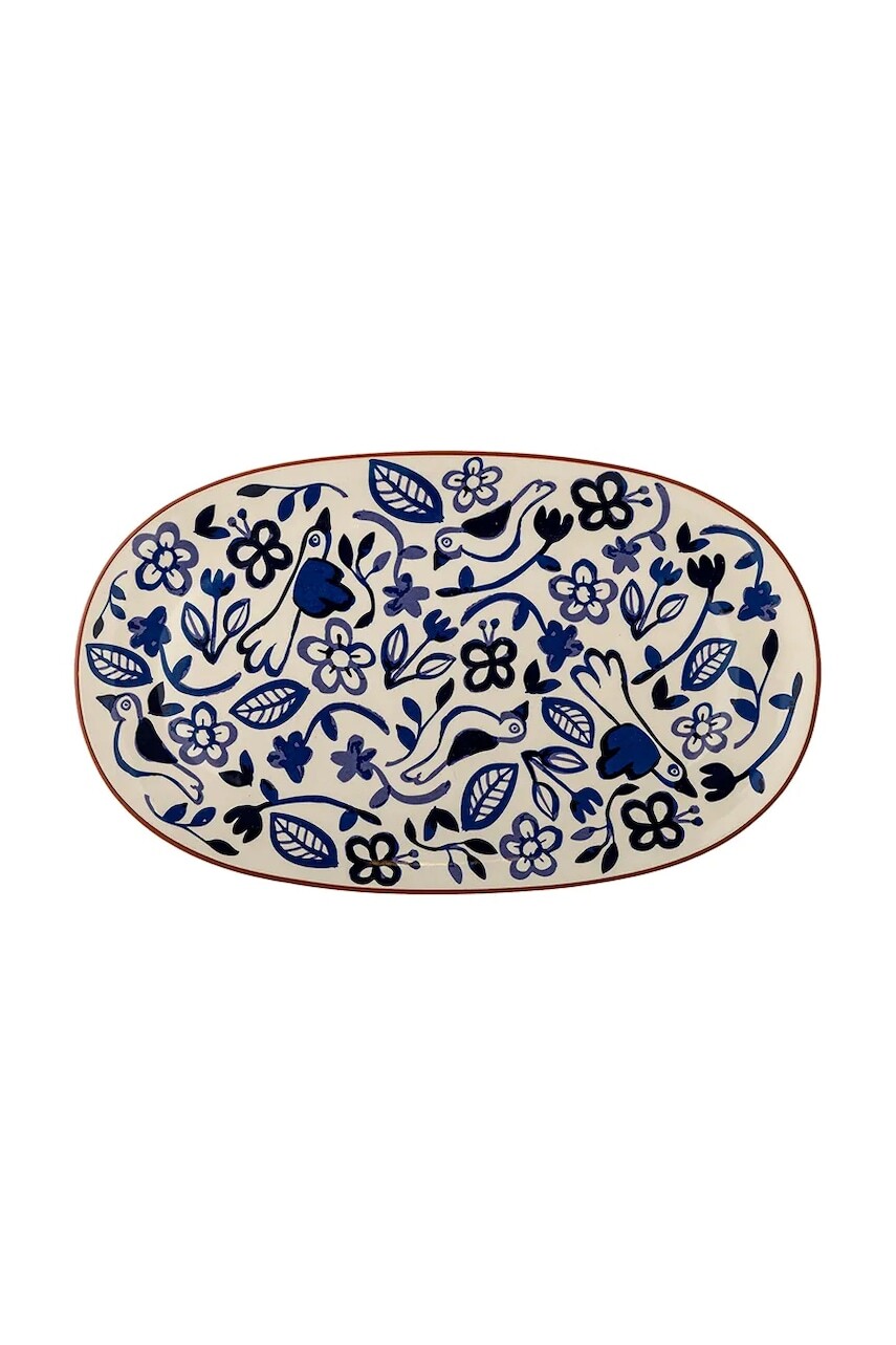 Bloomingville tanier na servírovanie z kameniny 38 x 2,5 x 23 cm
