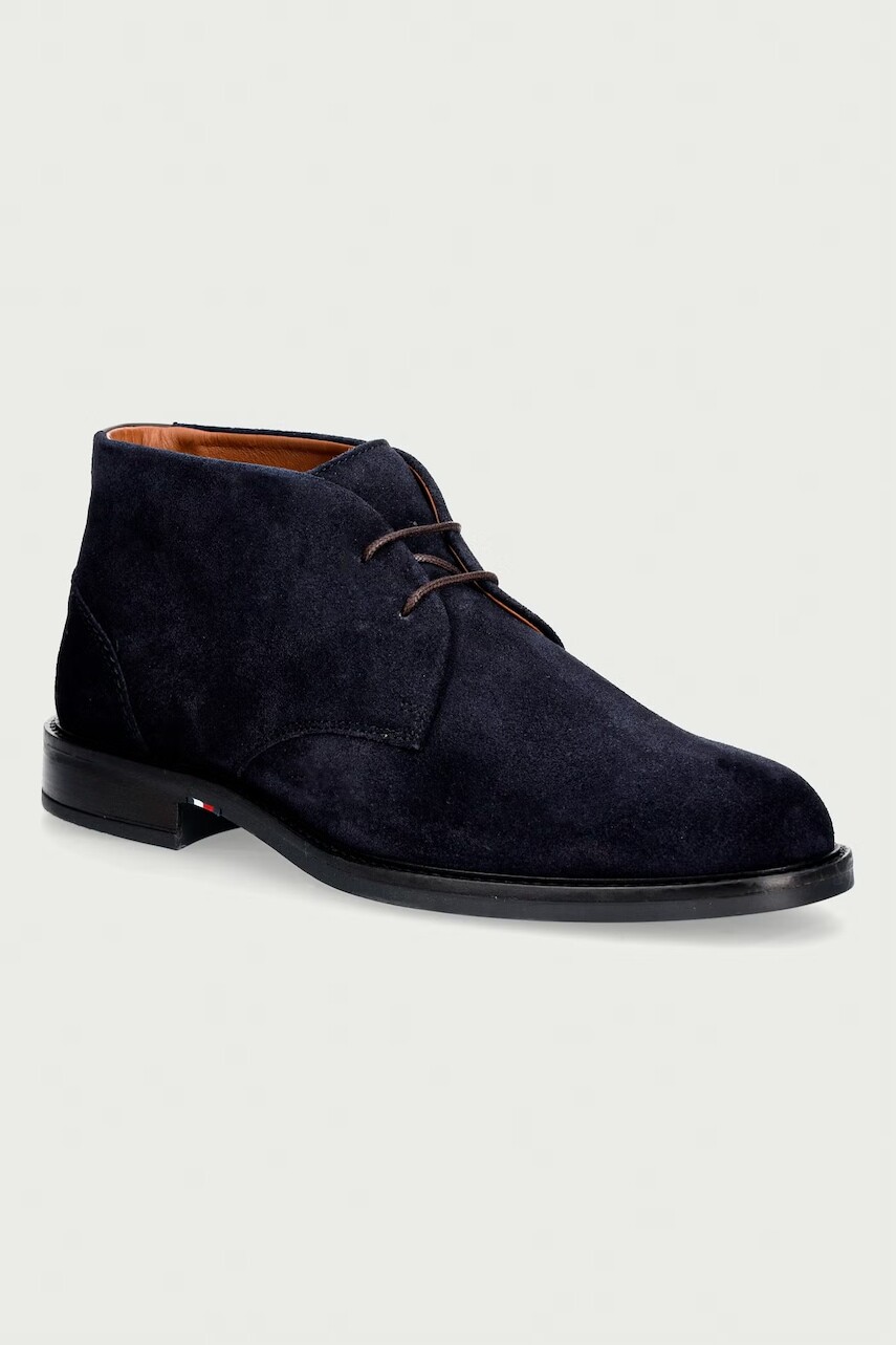 Tommy Hilfiger topánky pánske semišové CORPORATE DRESSY SUEDE LACE BOOT