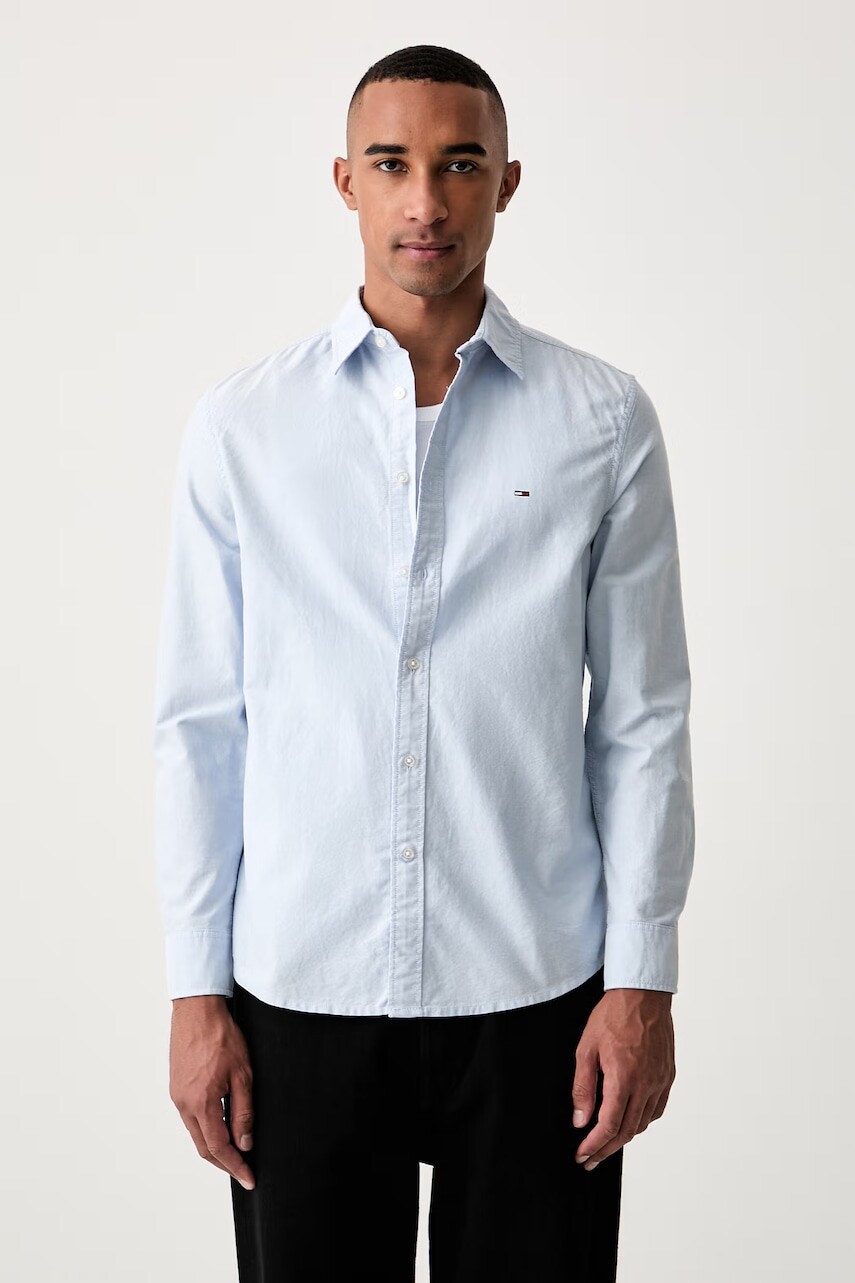 Tommy Jeans košeľa oxford pánska bavlnená