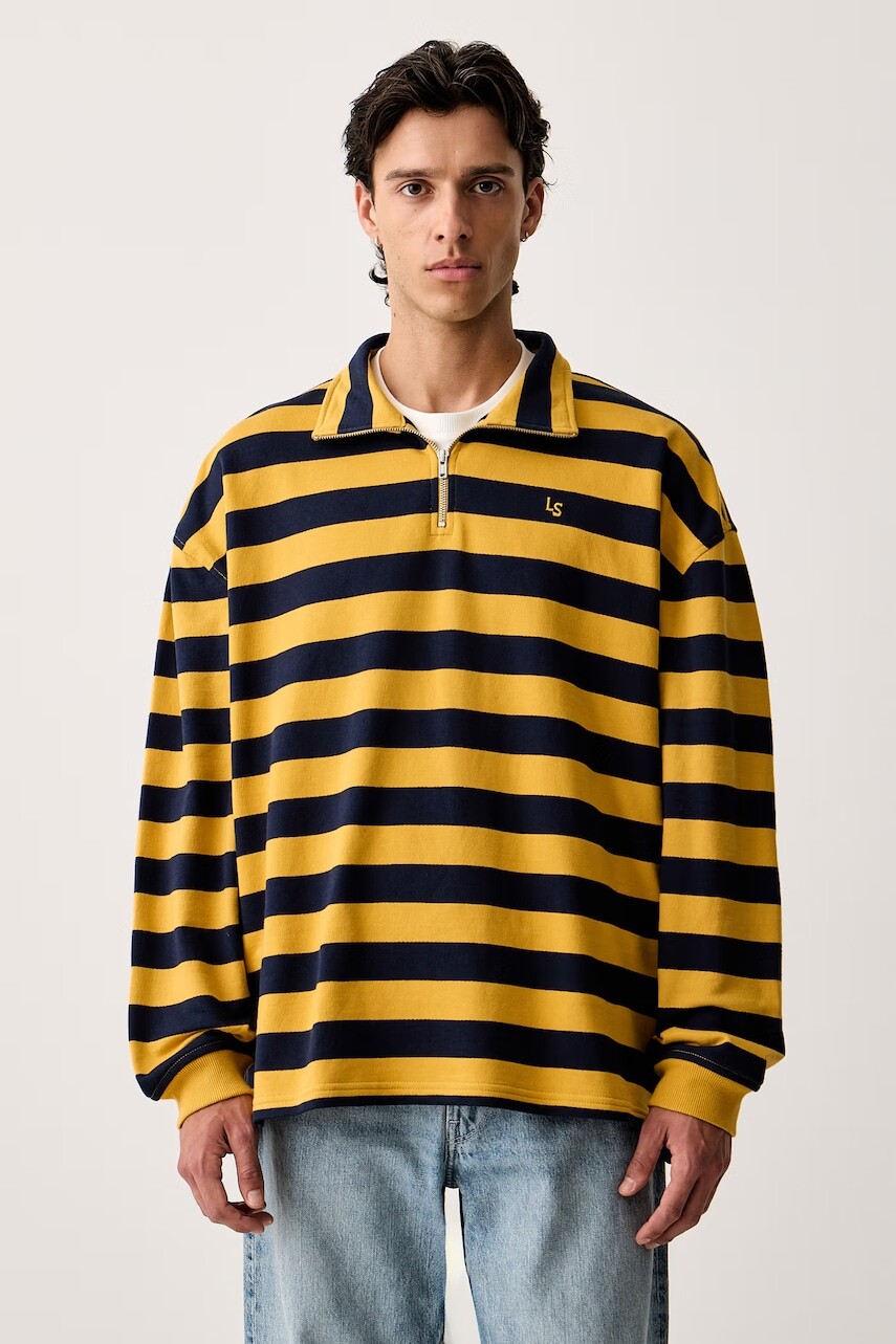 Levi's mikina pánska bavlnená CAMERON 1/4 ZIP