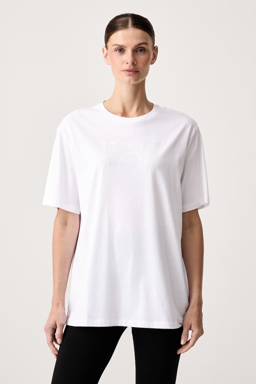 EA7 Emporio Armani oversize tričko dámske bavlnené