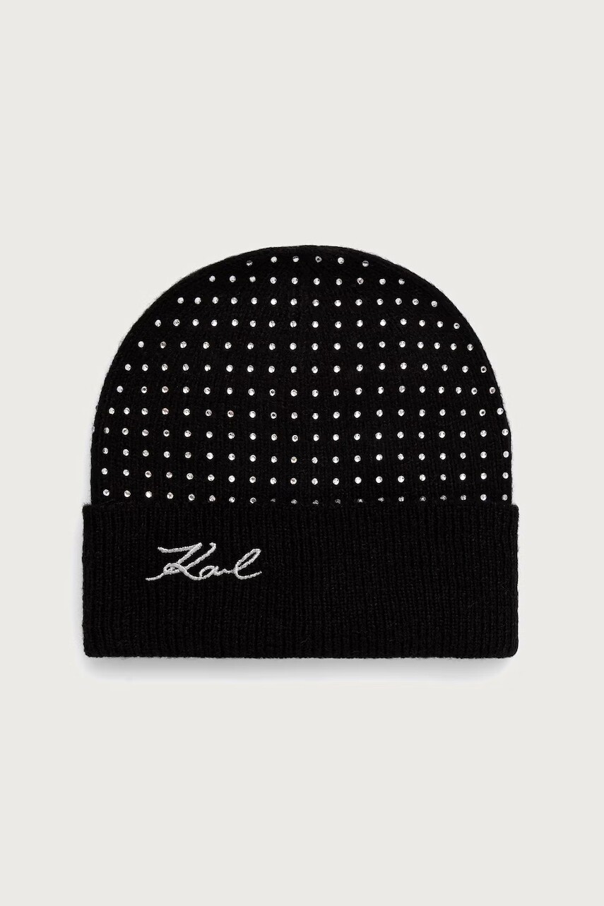 Karl Lagerfeld čiapka beanie dámska s prímesou vlny