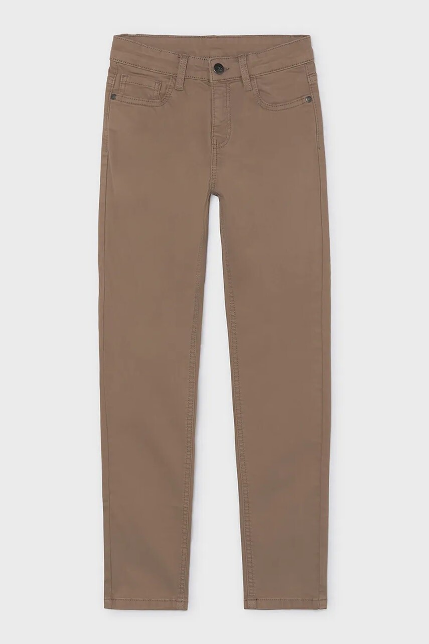 Mayoral nohavice regular detské bavlnené s elastanom slim fit basic