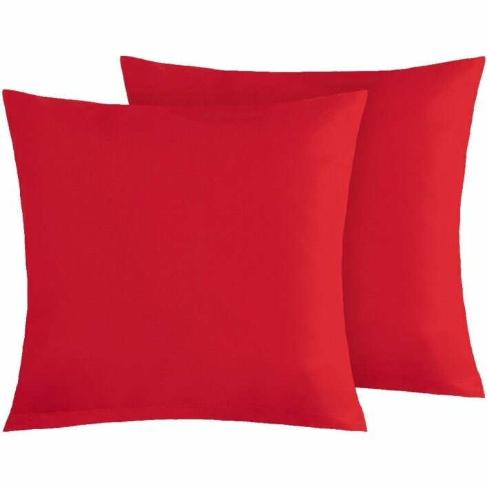 Bellatex Bavlnené obliečky na vankúš, červené, 40× 40 cm, 2 ks, 40 x 40 cm